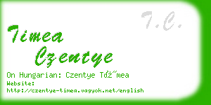 timea czentye business card